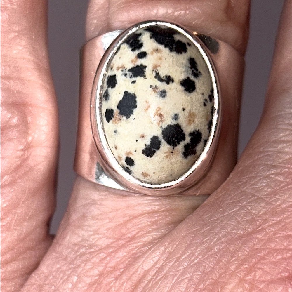 SILPADA *RARE* Dalmatian Jasper ring, Size 7+